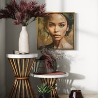 Image 2 of Kintsugi Nature Girl 20x20” canvas print