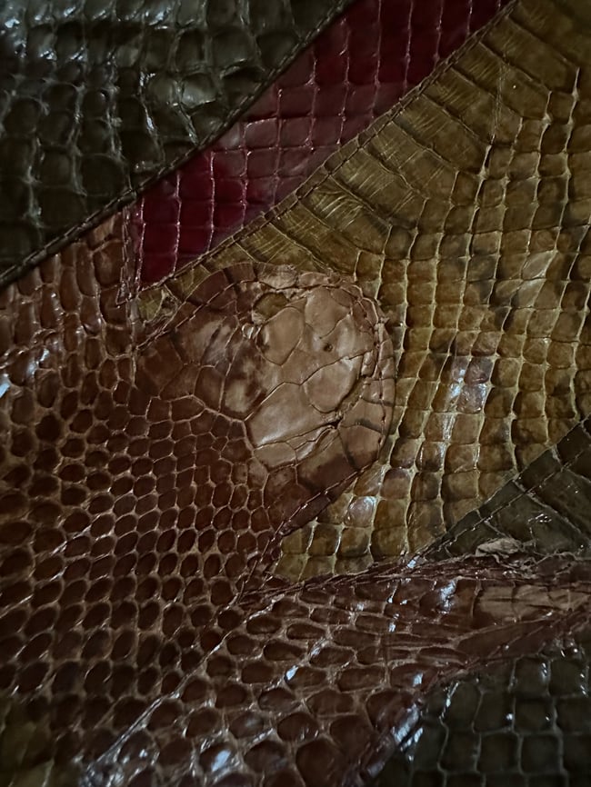 late 1960s London snakeskin mini dress