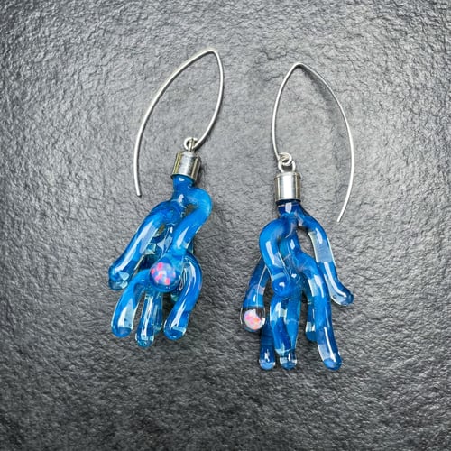 Image of Blue Jelly With Opal Dangles