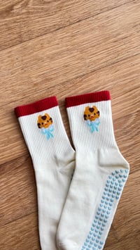 Image 4 of Coquette Cotton Grip Socks