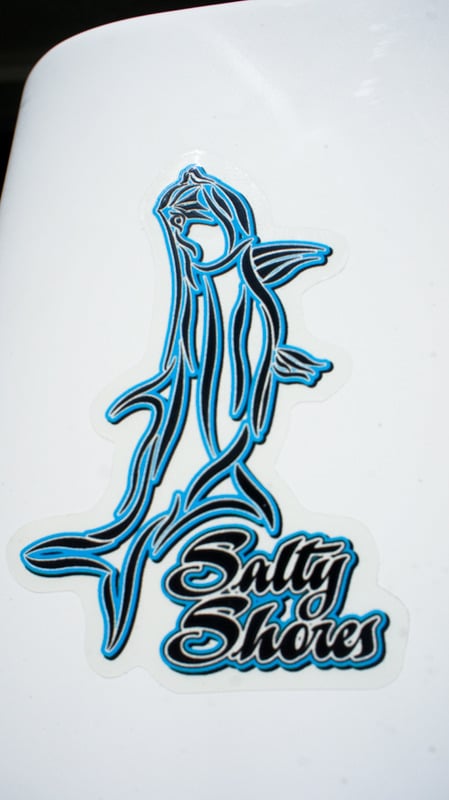 Image of Two Saltyshores 2.0 Tarpon 5 year UV coated stickers.(Free shipping)