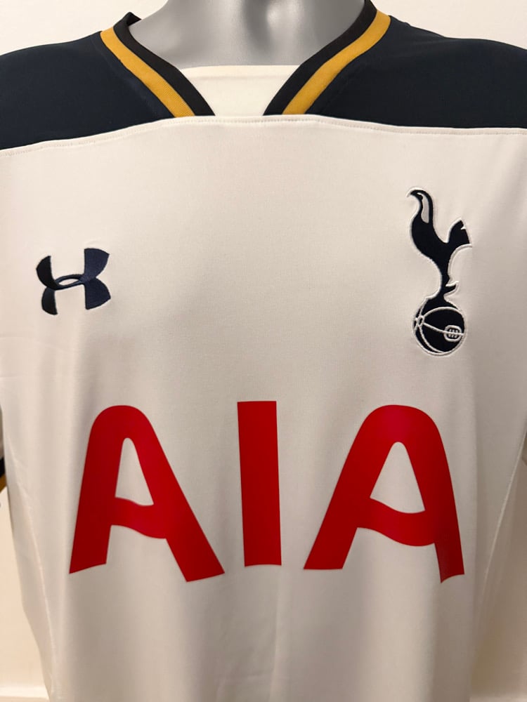 Image of Tottenham Hotspur “DEMBÉLÉ 19” 2016/17 Home Shirt + PL patches  (L)
