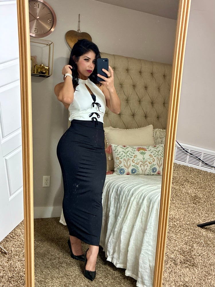 Image of Black Thick licra 