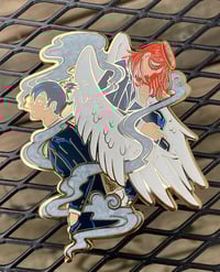 Image 2 of Angle Boy & Smoking Partner Enamel Pin