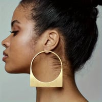 Image 2 of Bold Statement Minimalist Modern Earrings