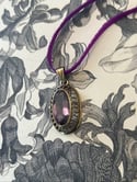 Superbe pendentif en or massif (bas titre) et grande améthyste, début 1900!