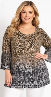 Image 7 of New 3X investments flare sleeve top #742*12