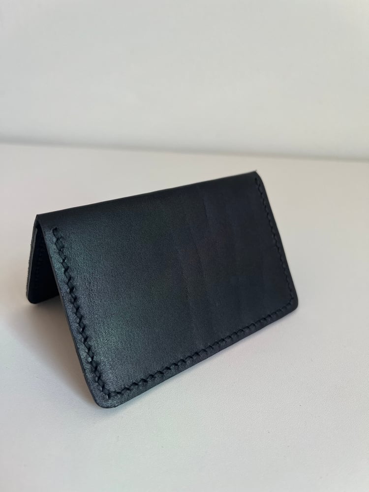 Image of Black Vachetta Slim Bifold Cardholder 