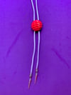 Magenta Button Bolo Tie