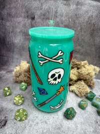 Image 2 of Gelatinous Cup | D&D Themed Plastic Tumbler with Straw | Gelatinous Cube Cup