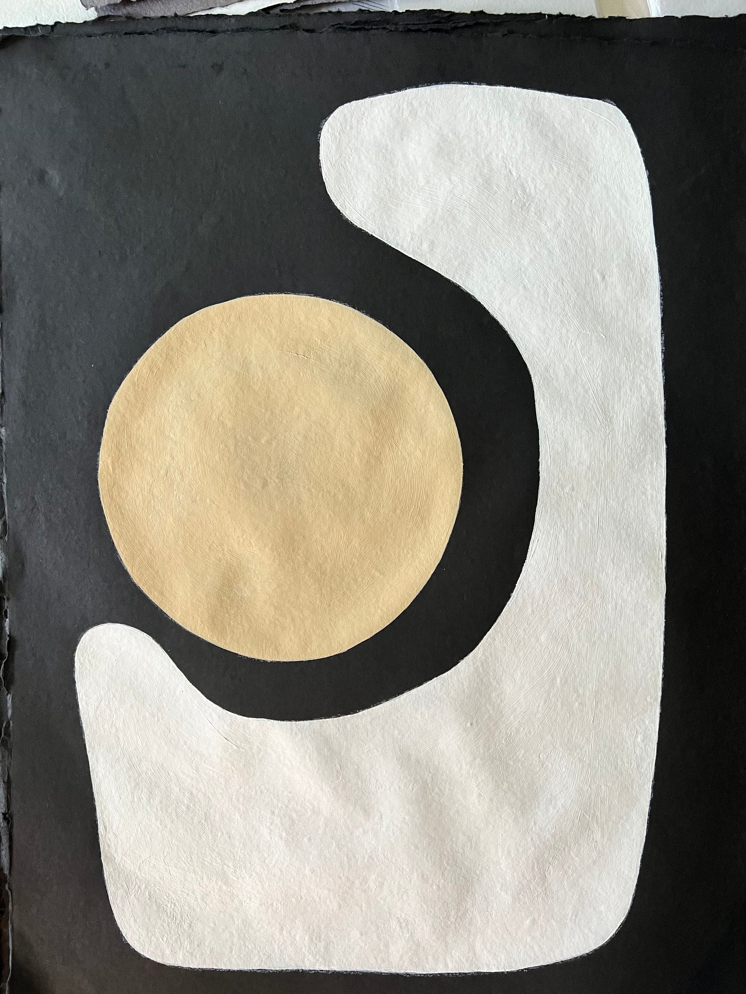 Image of ML â€¢ Circles 2 Black Handmade Paper 
