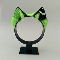 Image 1 of Mismatch Green/Black Kitten