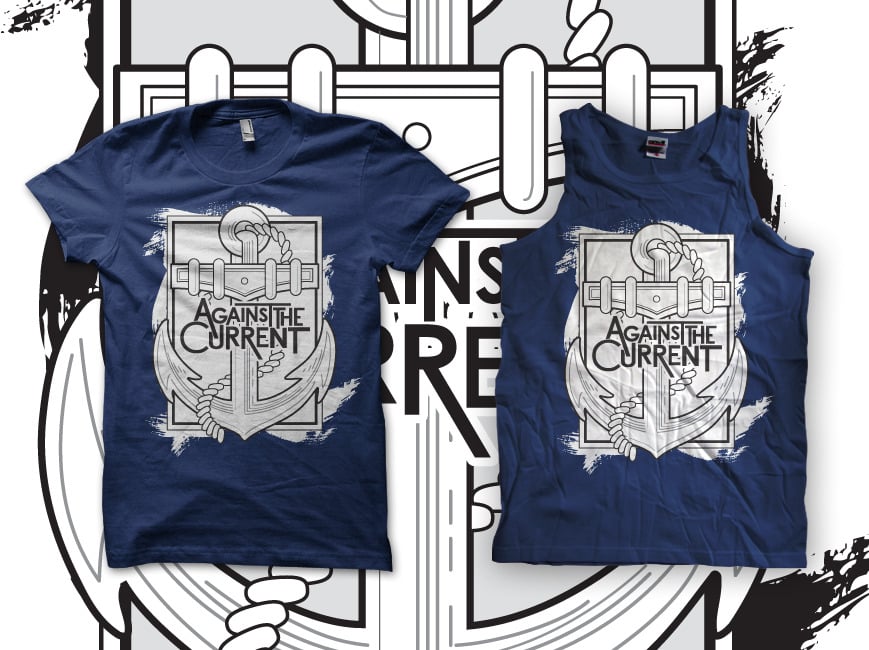 against the current shirt