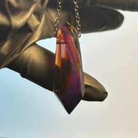 Image 3 of Crystal Pendant 1 - Amber Purple 