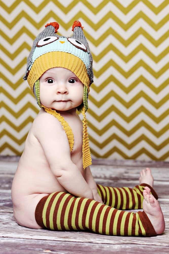 Image of GRAY, GOLD AND BLUE Hoothat {handmade of 100% recycled materials}