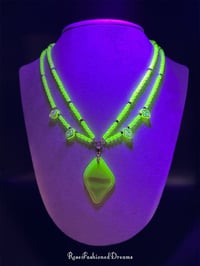 Image of Rare Champagne Pink Uranium Glass Necklace