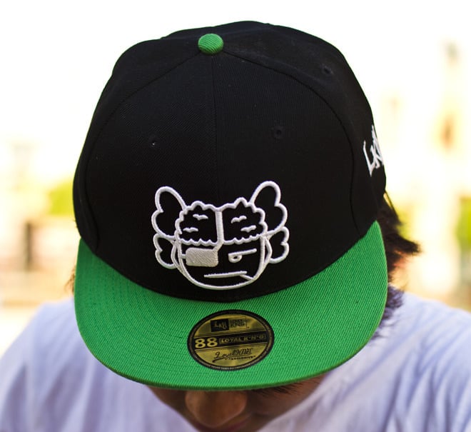 Image of Atama Logo Black/Green Snapback Cap #05 (Limited Edition of 30 hats)