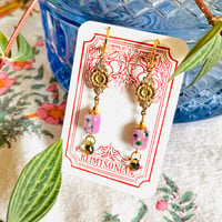 Victorian Floral Lampwork Earrings