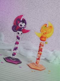 Image 17 of skellekat and pumpkat standees