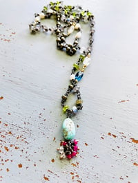 Image 2 of Reserved. Sleeping Beauty turquoise and labradorite necklace