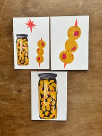 Reproduction Linocut Print - olives