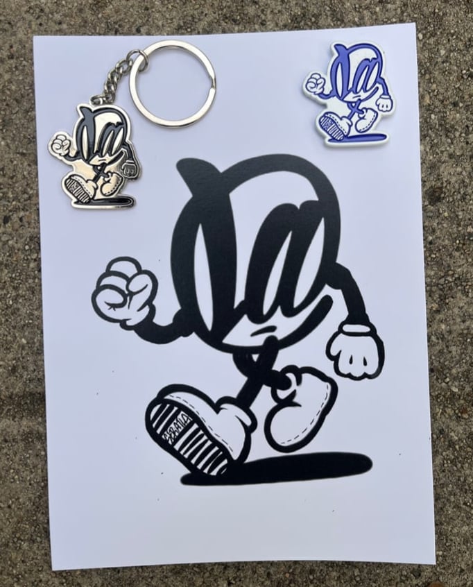Image of @La Pin and Keychain Set
