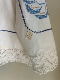 Image 13 of Blue embroidered shirt (m/l)