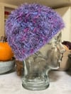 Cool Hand Knit Purple Fun Fur Hat 