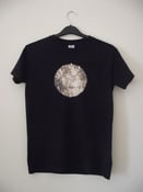 Image of T-shirt with custom design - full moon, cat, peace sign