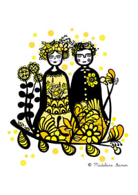 Yellow Couple Print