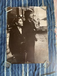Image 1 of 70s Yoko Ono + chopped dude poster.