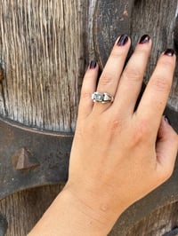 Image 8 of Magnifique bague en argent massif et zircon, taille 53, Art Déco, 1910!