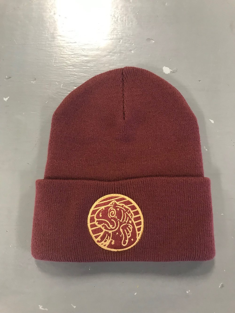 Maroon Trout beanie 