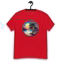 Image 1 of Unisex classic tee, Tropical Beach Sunset tee
