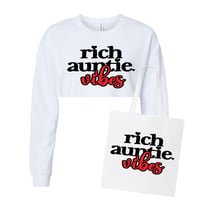 Rich Auntie Vibes Crop Sweatshirt & Tote Bag 🔥