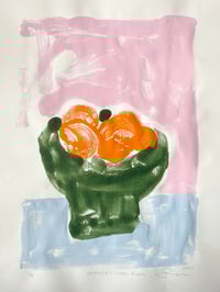 Image 1 of Oranges. Green Bowl