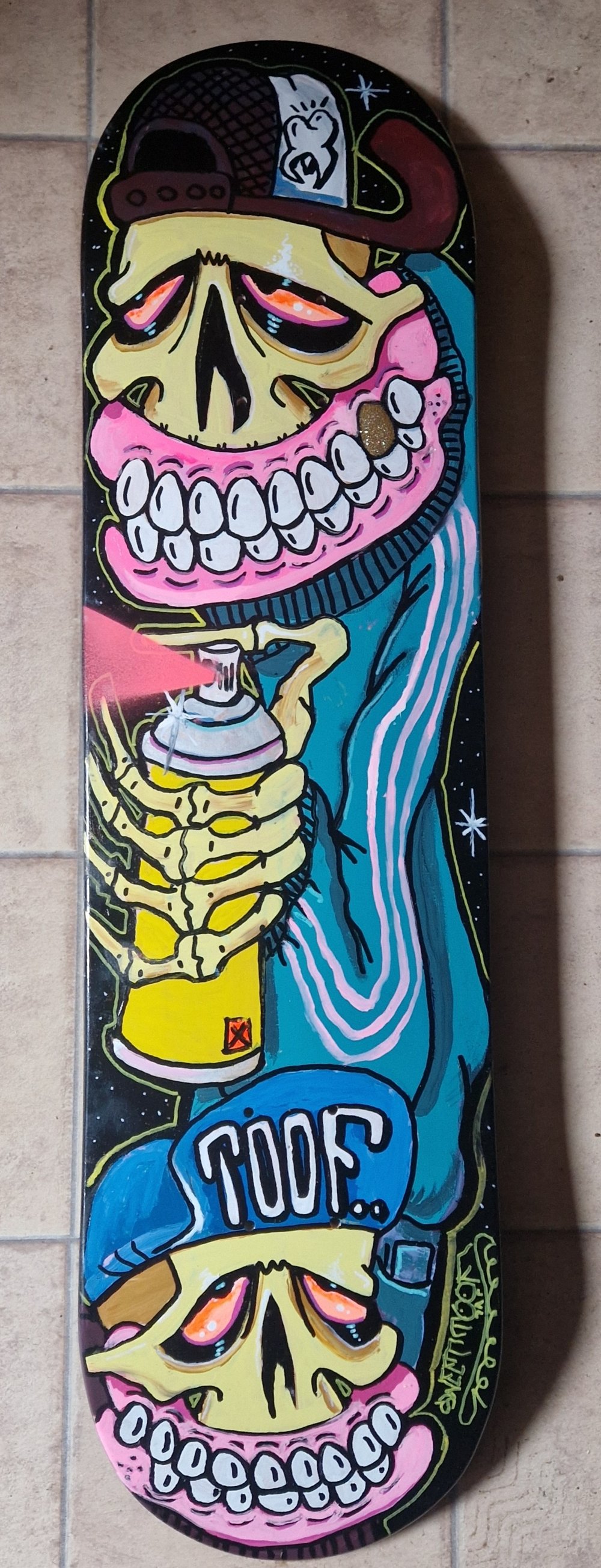 Teal Toof (skateboard deck) 