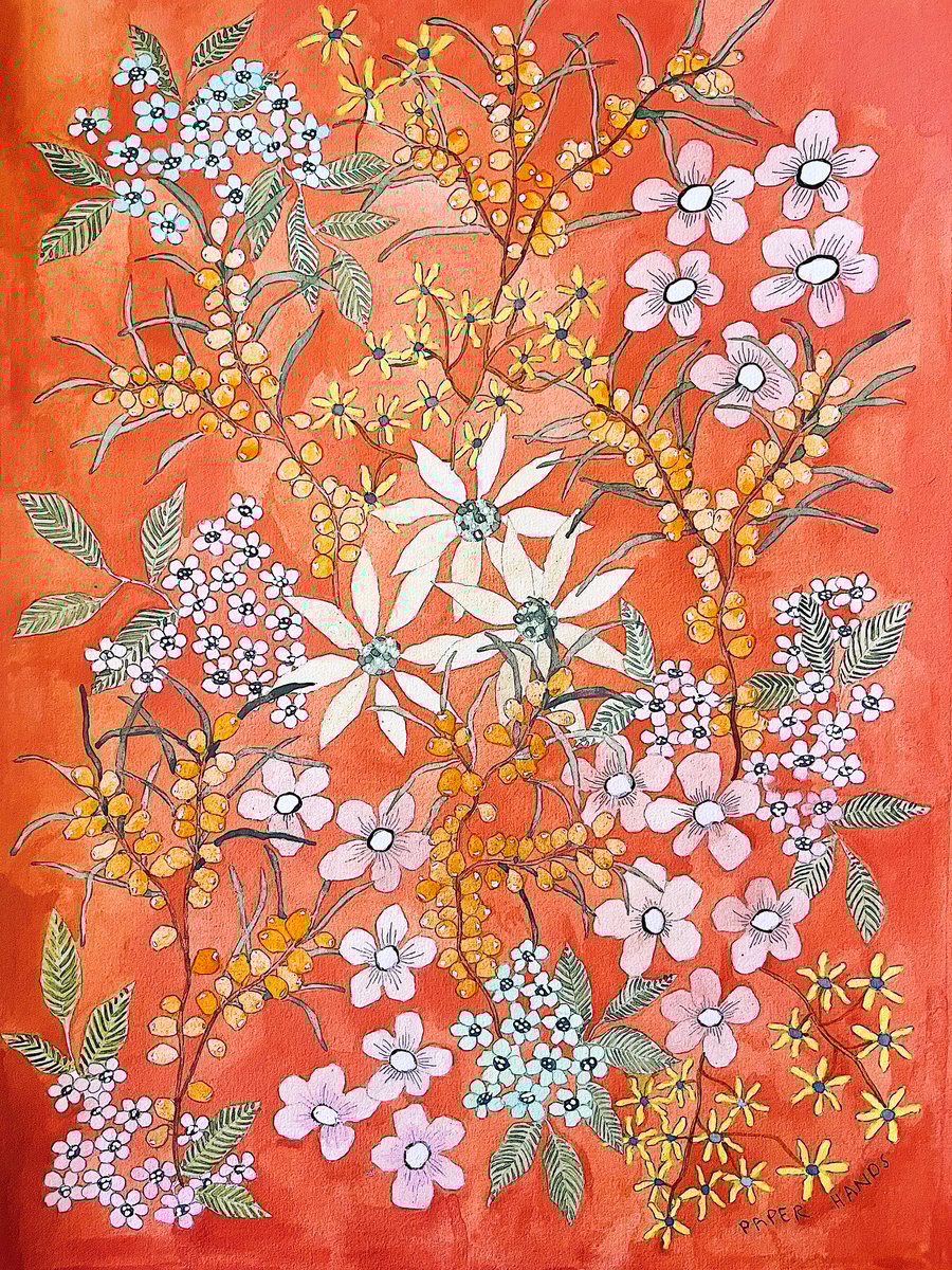 'Warm Feeling' Art Print Paper Hands