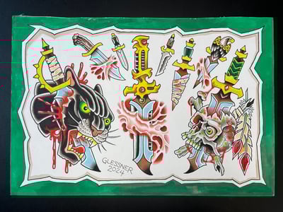 Image of Space Daggers Flash Print