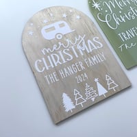 Image 5 of Merry Christmas  Personalised Arch wall plaque