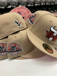 Image 1 of New Era 59Fifty Camel/Brick/ Pink Paisley UV