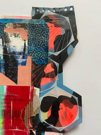 Image 4 of *STUDIO SALE* Large Printed, Painted And Drawn Collage Composition with Hexagons