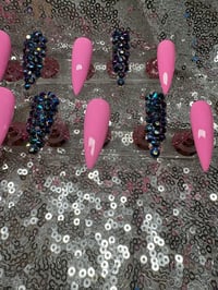 Image 1 of  Ready in pink gel press on nails