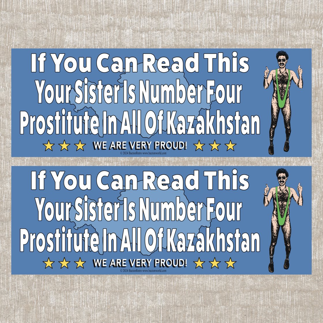 Image of #4 In Kazakhstan - Bumper Stickers