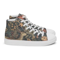 Image 5 of Boho Nature Cottagecore Inspired Deer In a Forest Women’s high top canvas shoes