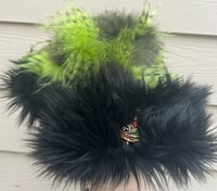 Green and Black/Black Tip Santa Hat 