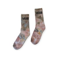 Image 1 of M/L Adult VANS Hand-Dyed Crew Socks in Mojave Ice Dye