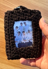 Image 1 of Black Crochet Photocard Holder