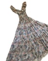 early 70s off shoulder rare ruched bohemian dream dress