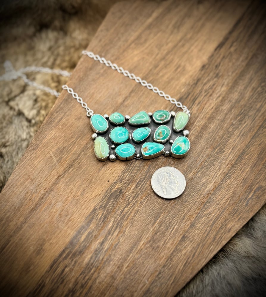 Image of Nila Turquoise Cluster Bar Necklace